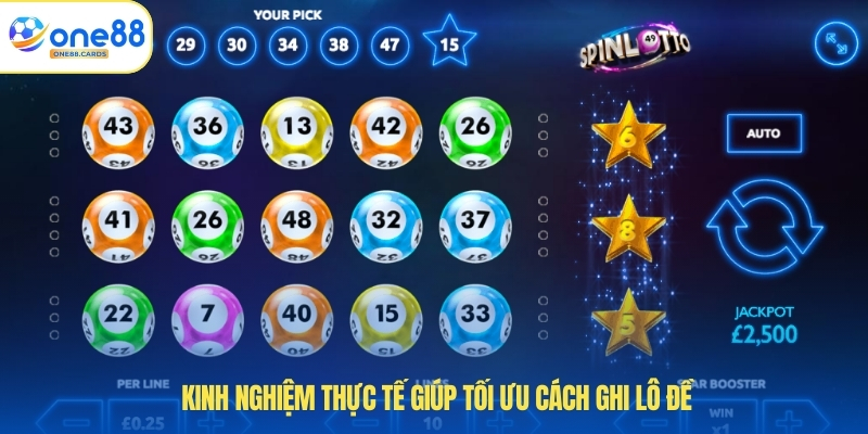 Chi Tiết Cách Ghi Lô Đề Tại ONE88 An Toàn Và Hiệu Quả Nhất 4 Kinh nghiệm thực tế giúp tối ưu cách ghi lô đề.