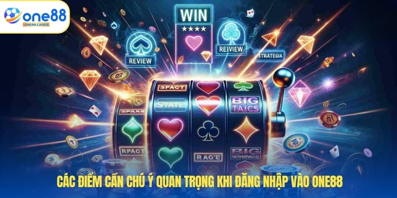 Các điểm cần chú ý quan trọng khi đăng nhập vào ONE88