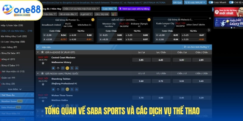 Saba Sports - Khám Phá Các Cơ Hội Cá Cược Thể Thao 2 Tổng quan về saba sports và các dịch vụ thể thao